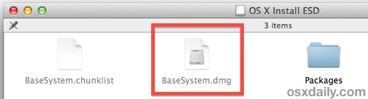 OS X Mavericks basic system.dmg отображается