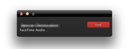 Конец вызова FaceTime Audio в Mac