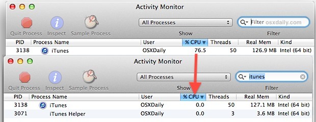 Приостановите процесс в Mac OS X, чтобы сохранить CPU
