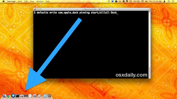 Док закреплен в нижнем углу экрана в Mac OS X