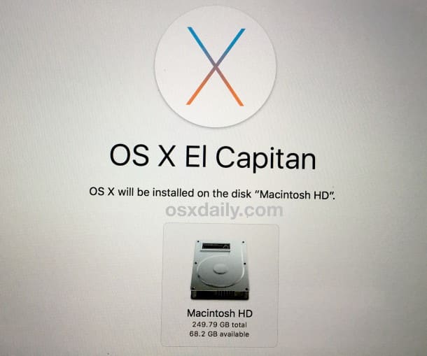 Переустановите OS X из режима восстановления