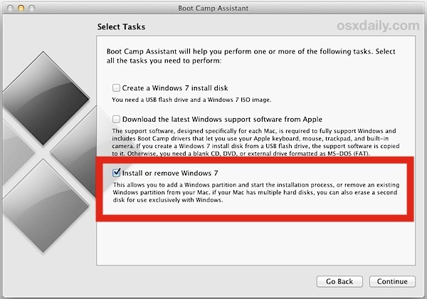 Удалите раздел Windows Boot Camp с Mac