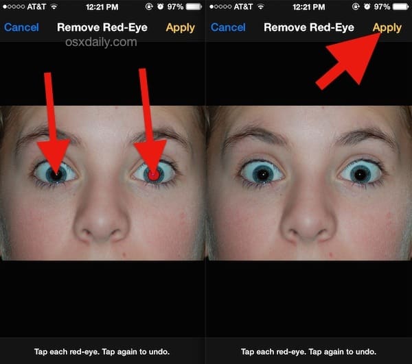 Убрать Красные Глаза На Фото Айфон