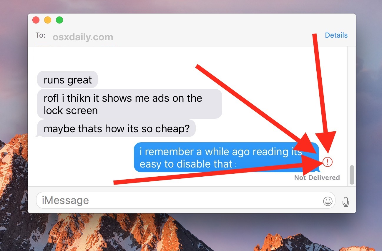 Как отправить сообщение на Mac