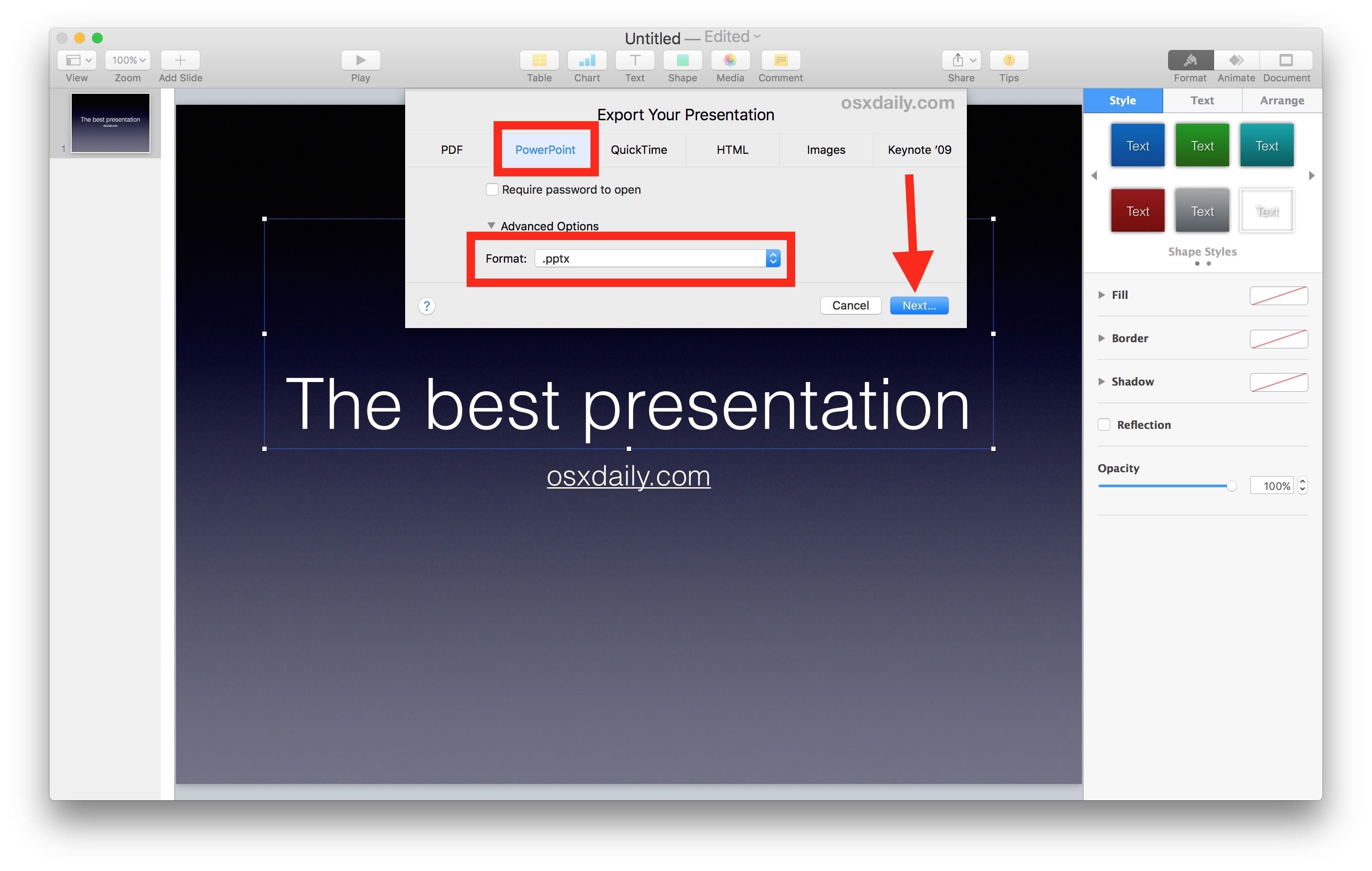 POWERPOINT Mac