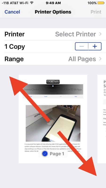 Сохранить как PDF с iPhone или iPad с жесткой щепоткой