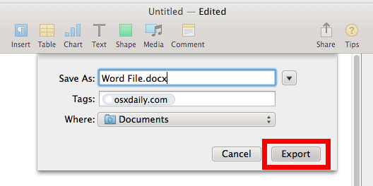 Страницы, сохраняющие файл Word docx для поддержки Microsoft Windows