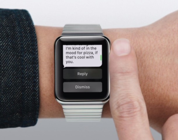Быстрый ответ на сообщения в Apple Watch