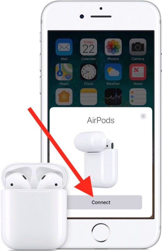 Подключитесь к AirPods на iPhone для настройки с помощью устройства
