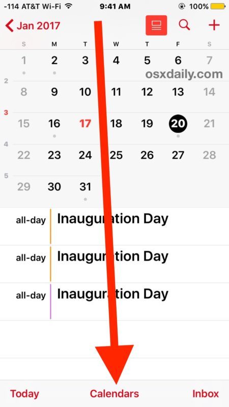 Поделиться календарем с другими пользователями с iPhone, iPad