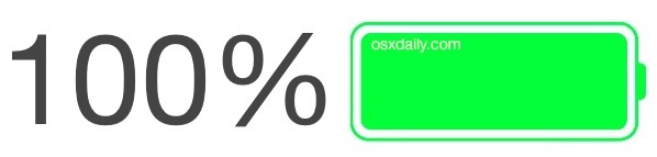 Покажите оставшийся процент заряда батареи на iPhone, iPad