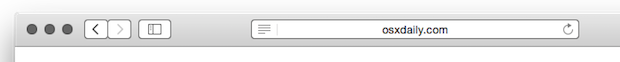 Неполный URL-адрес, показанный в Safari для Mac OS X