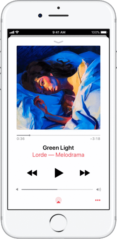 Перемешать музыку в приложении iPhone Music