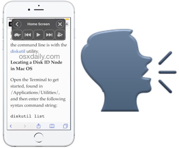 Speak Screen на iPhone и iPad