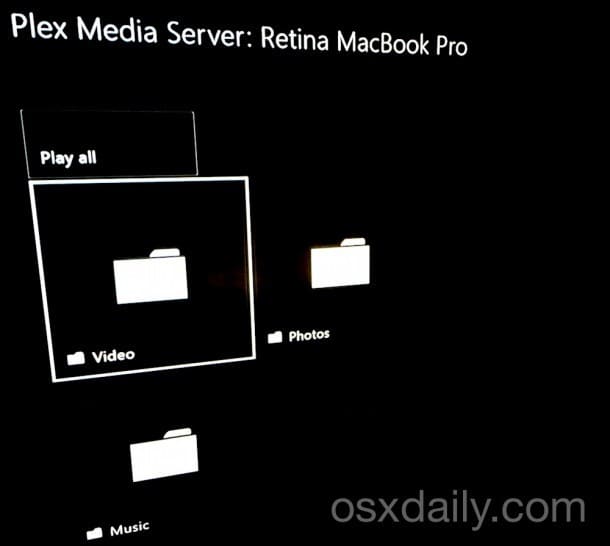 Просмотр Plex Media Server на Xbox One