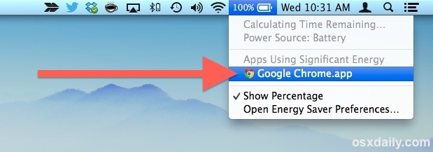 См. Приложение, отводящее батарею на Mac