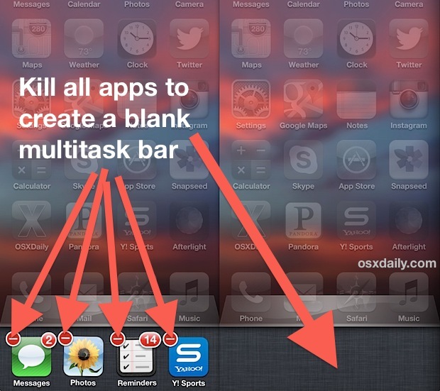 Убейте все приложения, чтобы установить ловушку, чтобы поймать iOS snoopers