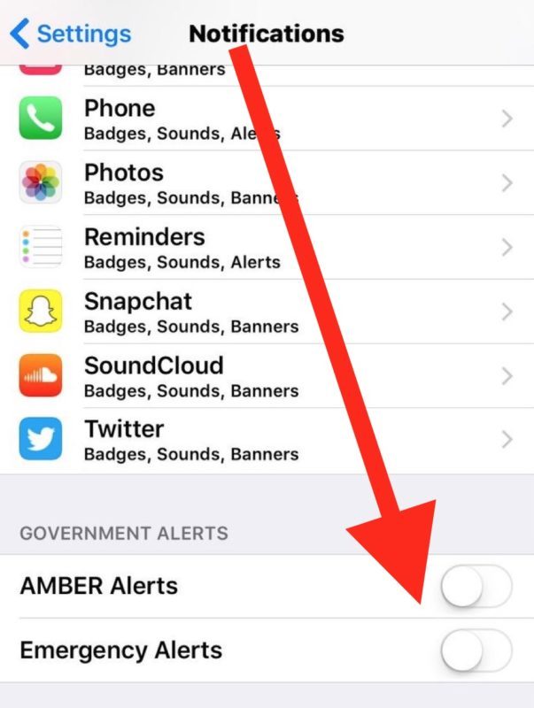 Как отключить аварийные оповещения на iPhone