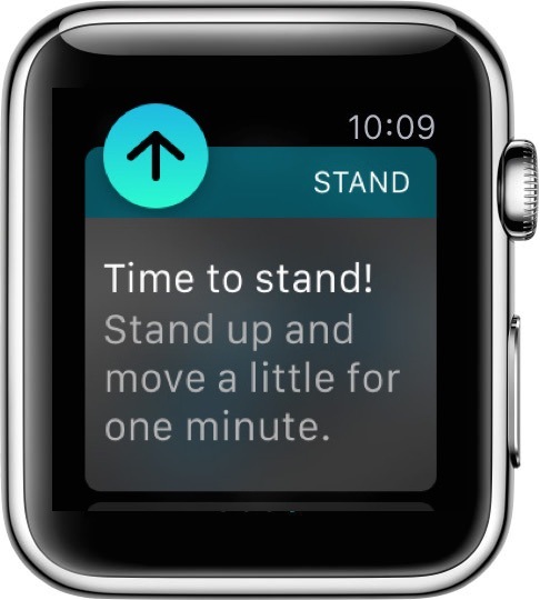 Напоминание о стойке на Apple Watch