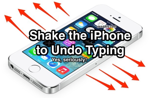 Отменить ввод с помощью Shake на iPhone