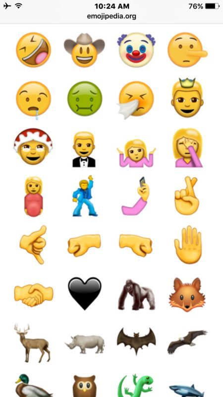 Вставка приложения Emoji в Notes