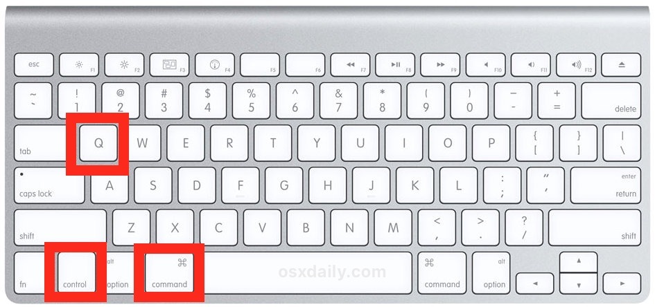 Блокировка экрана на Mac с ярлыком клавиатуры