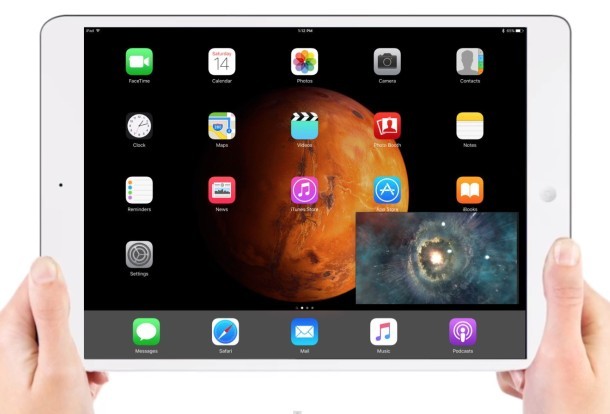 iPad с изображением в режиме изображения