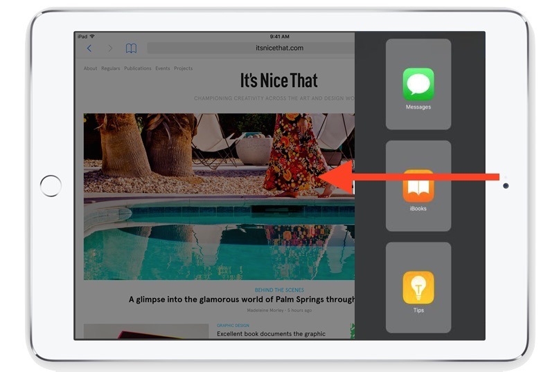 Доступ к слайду на iPad