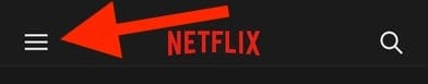 Кнопка меню в Netflix