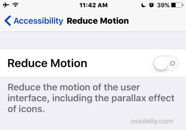 Включить эффекты сообщений, отключив функцию уменьшения движения в iOS 10