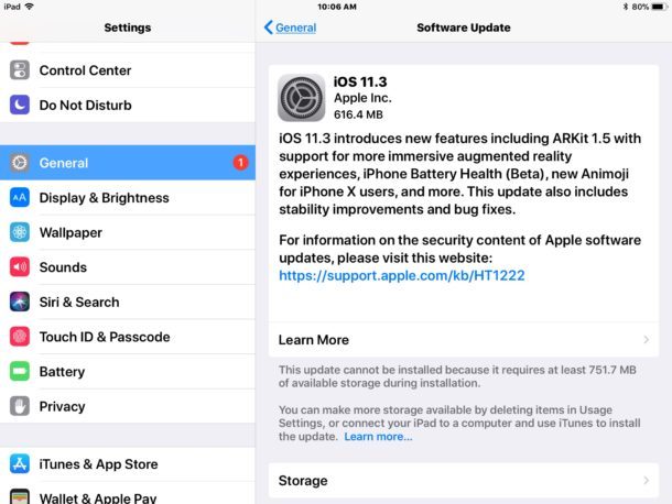 Обновление программного обеспечения iOS 11.3 для загрузки