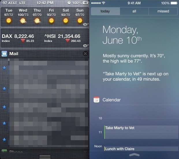 iOS 6 vs iOS 7 для домашних экранов