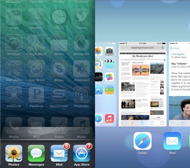 Многозадачность iOS 6 и iOS 7