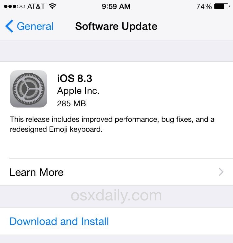 iOS 8.3 скачать