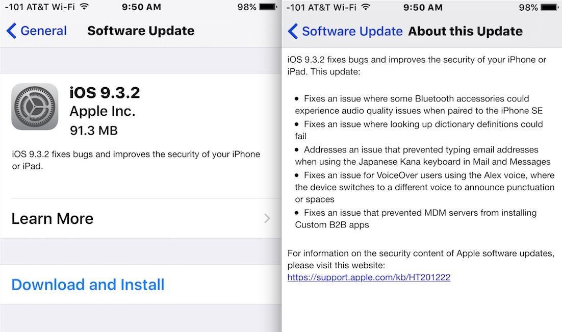 Загрузите и обновите iOS 9.3.2