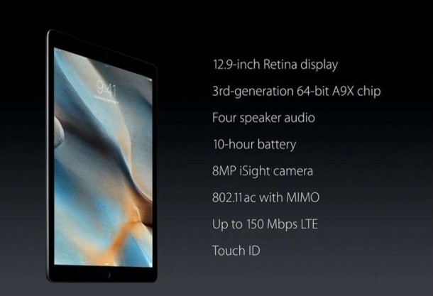 Технические характеристики iPad Pro