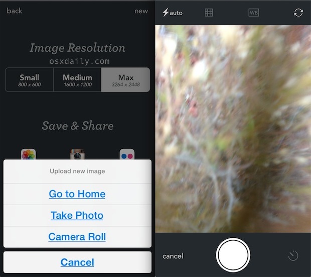 Возьмите фотографии с другим приложением, если iPhone Camera слишком полно