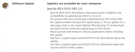 Обновление OS X Java 2013-001 1.0