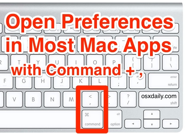 Откройте «Настройки» с помощью сочетания клавиш Mac