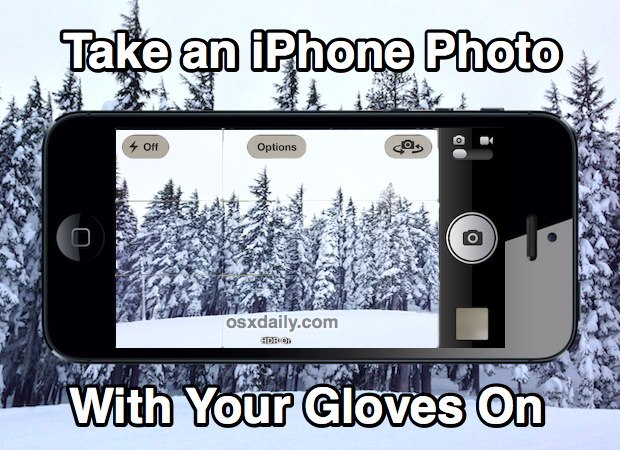 Возьмите фотографию iPhone с перчатками