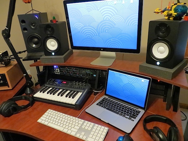 Настройка студии аудиопроизводства Mac Pro