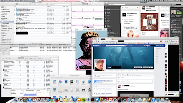 Запутанный снимок рабочего стола Mac OS X