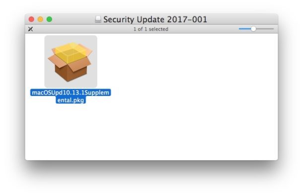 Дополнительное обновление MacOS 10.13.1