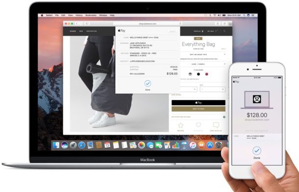 Apple Pay на Mac через интернет