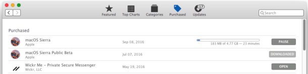 macOS Sierra GM скачать в Mac App Store