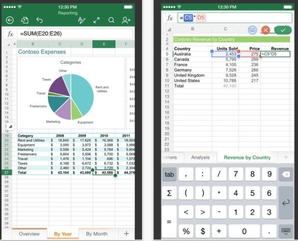 Microsoft-Excel-iphone