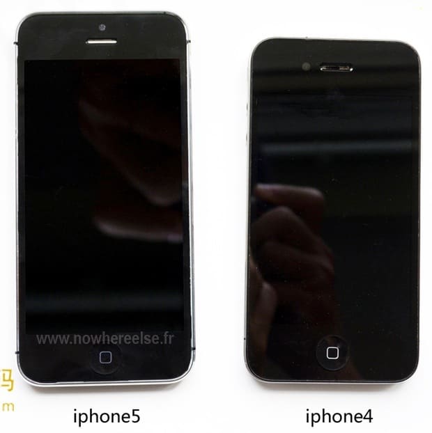 iPhone 5 спереди против iPhone 4 спереди