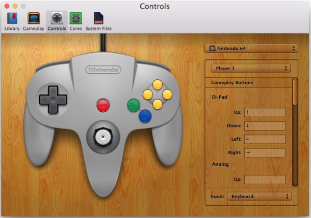 Настройка эмулятора игрового контроллера OpenEmu N64