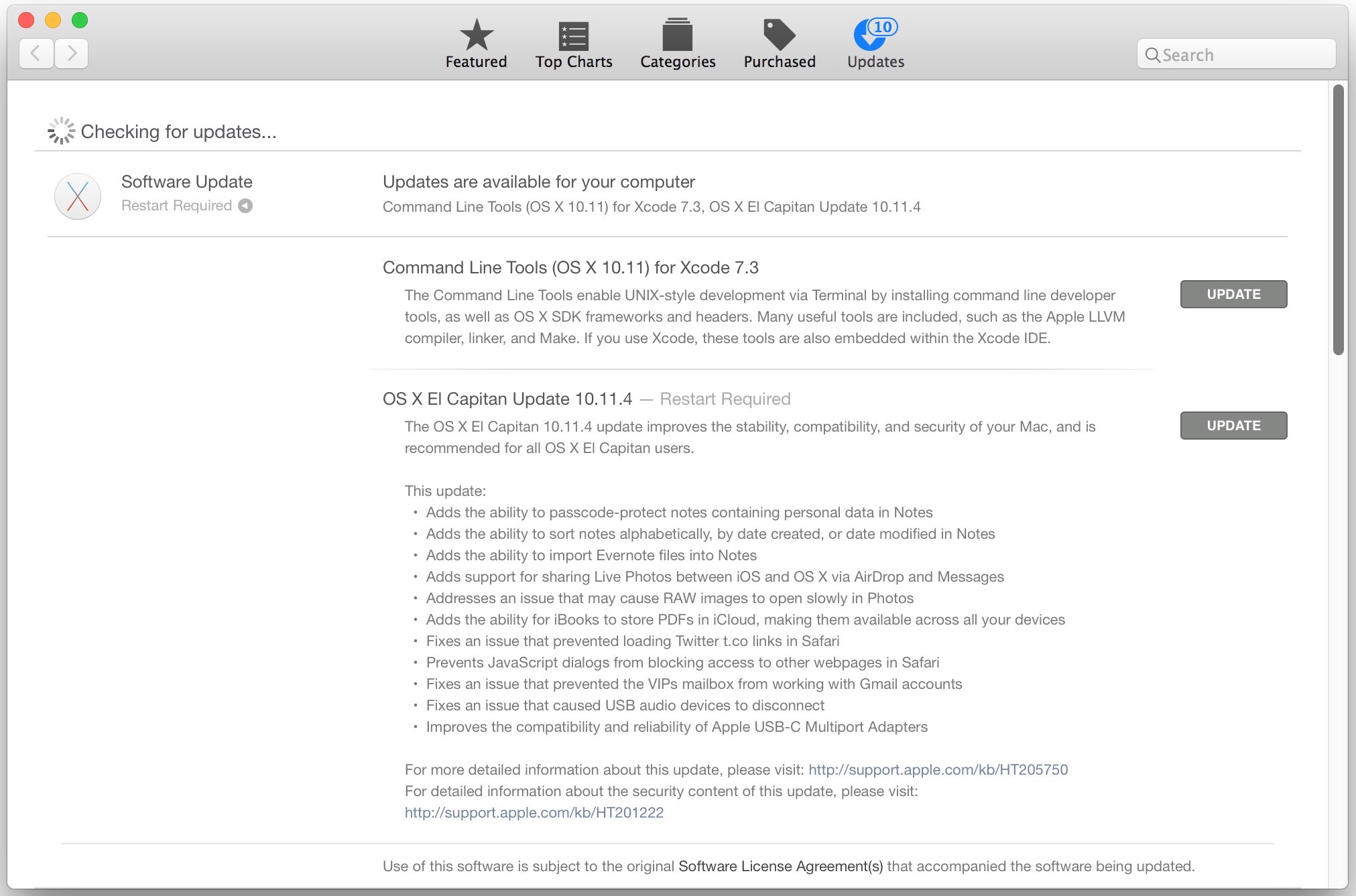 OS X 10.11.4 Обновление для Mac