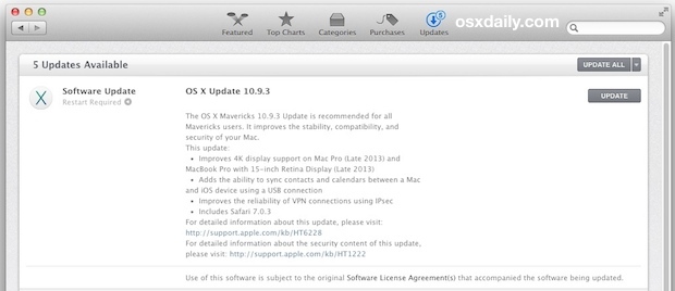 OS X 10.9.3 Обновление